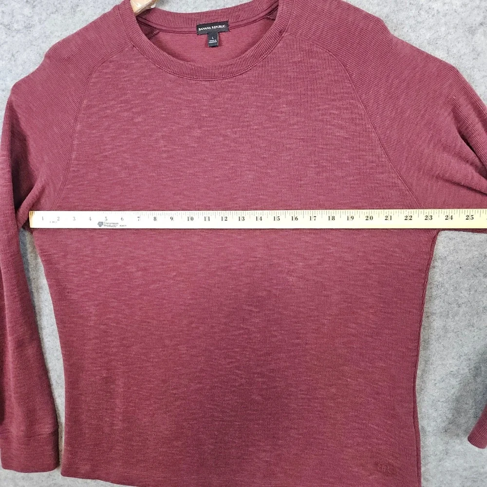 Banana Republic Men's Burgundy Crewneck Sweater‎ Size L Cotton/Polyester Blend